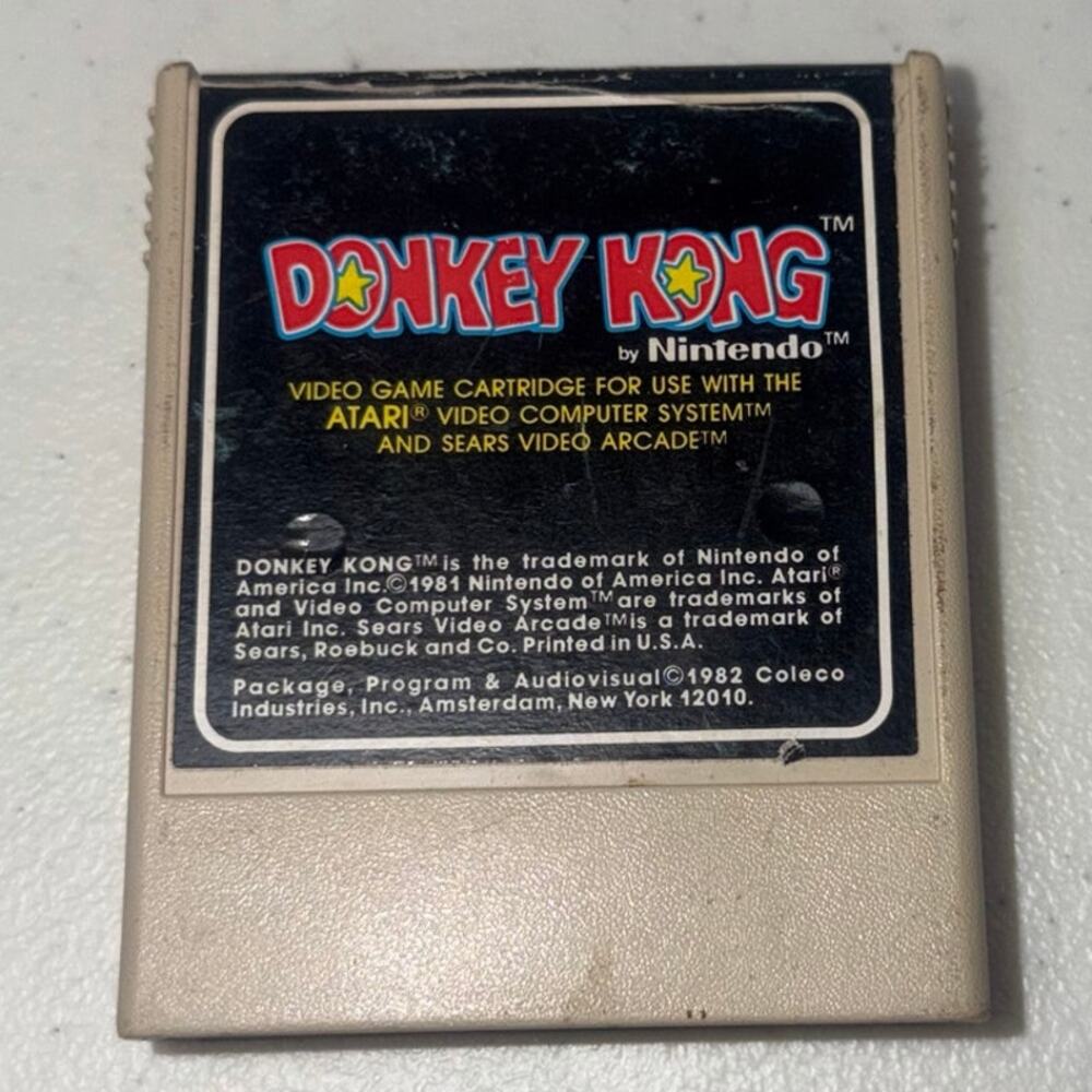 Donkey Kong Atari 2600 Vintage 1982 Video Game Cartridge Only Retro Nostalgic